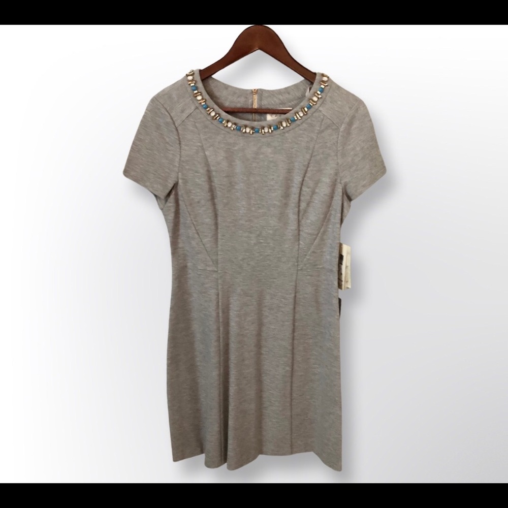 Eliza J Dress with Jewel Collar